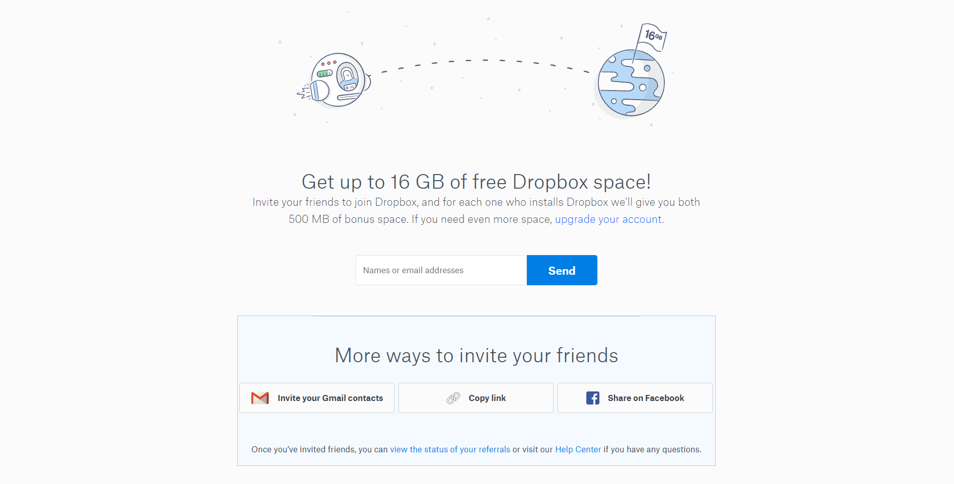 Dropbox referral program