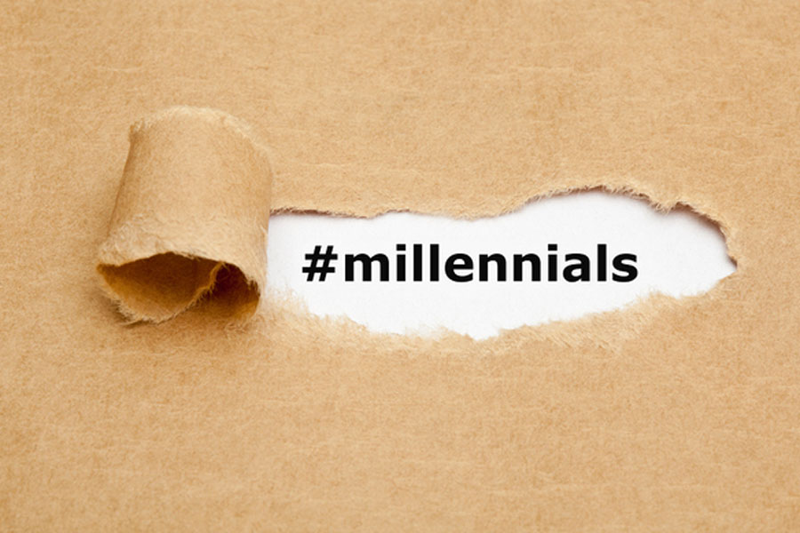 hashtags Millennials text