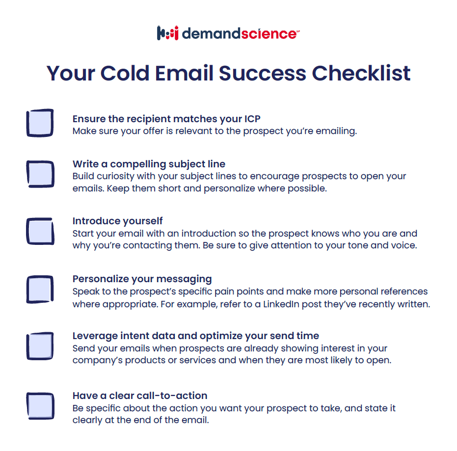 Cold Email Success Checklist